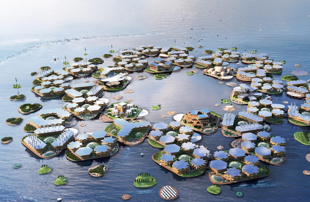 Floating city Oceanix Busan